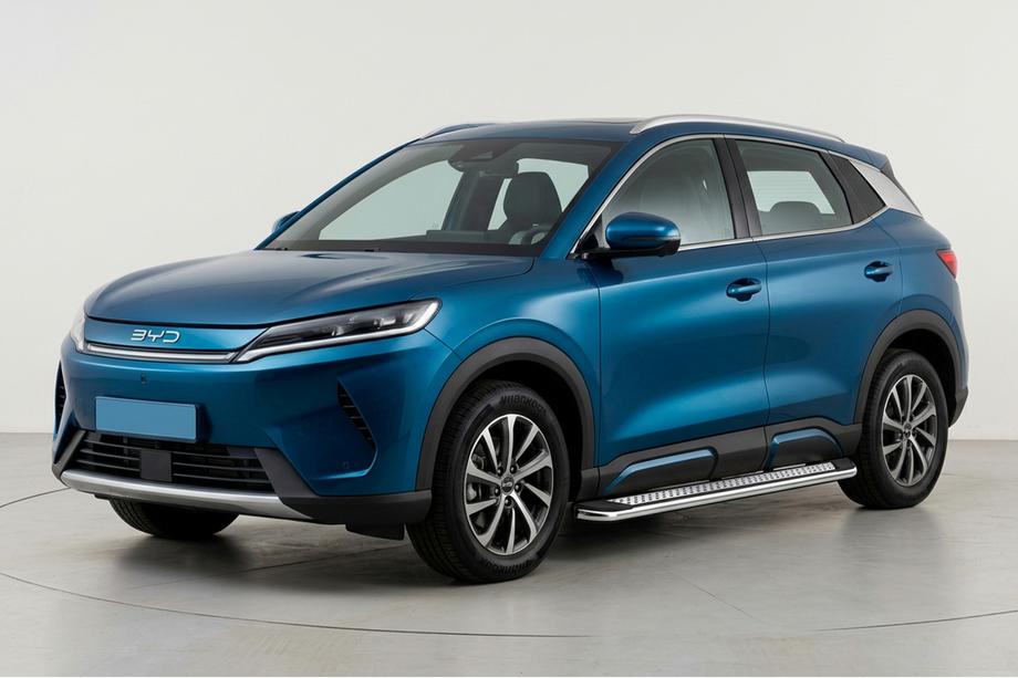 BYD Atto 2/Yuan Up 2024– гг. Боковые Подножки Maydos V2 (2 шт., Алюминий и Нержавеющая Сталь) Image