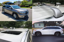 Toyota Highlander 2013-2019 гг. Багажник (поперечины) на интегрированные рейлинги OEM (2 шт.) Черный фото 2