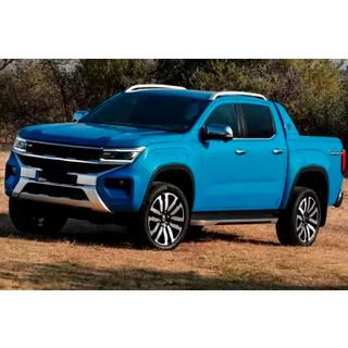 Рейлинги серые OEM (ABS-пластик, установка на клей) Volkswagen Amarok 2022- гг. фото 2