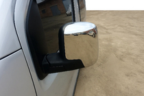 Fiat Fiorino/Qubo 2008-2024 гг. Накладки на Зеркала Верхние (2 шт, Нержавейка) фото 1