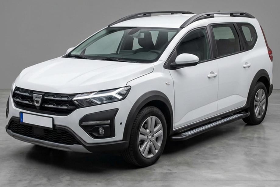 Dacia Jogger 2022- гг. Боковые Подножки Vision New Black (2 шт., Алюминий) Image