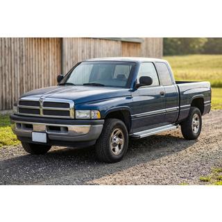 Боковые пороги Maya V2 (комплект, алюминий) Dodge RAM (BR/BE) 1994–2002 гг. фото 1