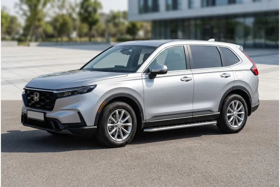 Honda CRV 2022- гг. Боковые Подножки Maydos V1 (2 шт., Алюминий и Нержавейка) Image