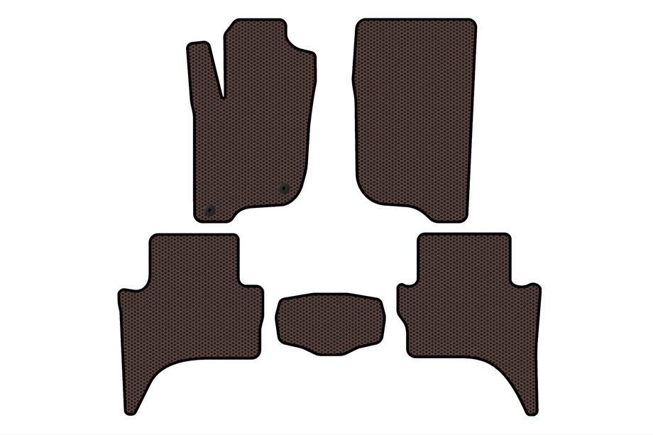 Mitsubishi L200 2015-2024 гг. Резиновые коврики Carsuit (Short base, Коричневый) Фото 1