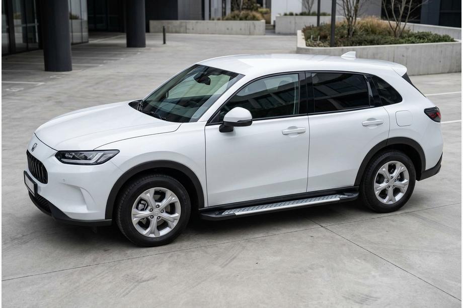 Honda ZR-V 2022- гг. Боковые пороги Allmond Grey (2 шт., алюминий) Image