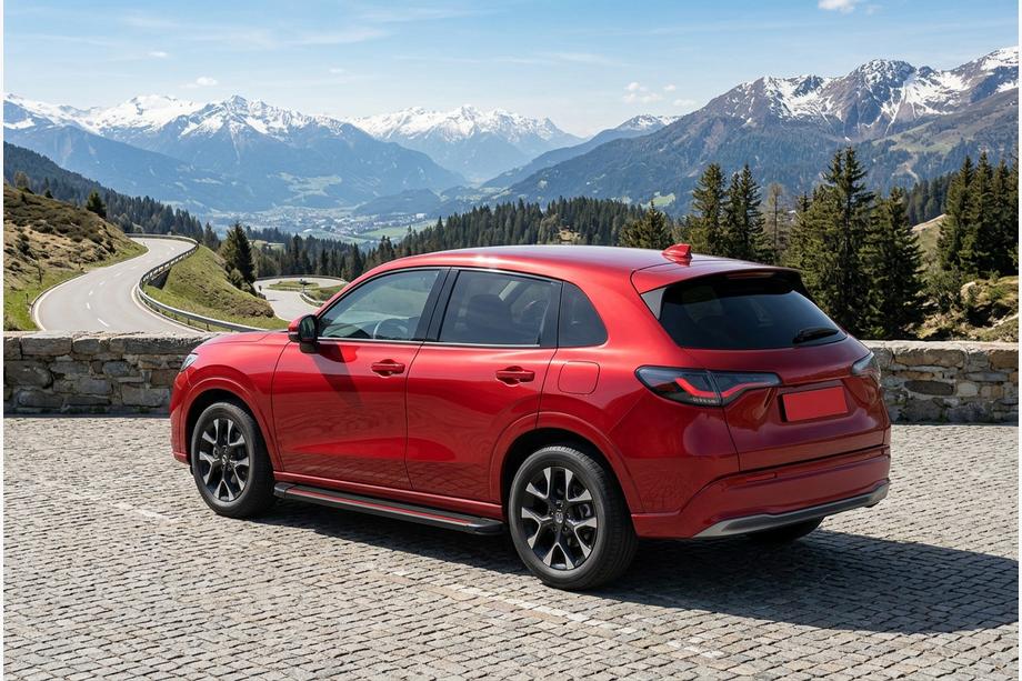 Honda ZR-V 2022- гг. Боковые пороги Maya Red (2 шт., алюминий) Фото 1