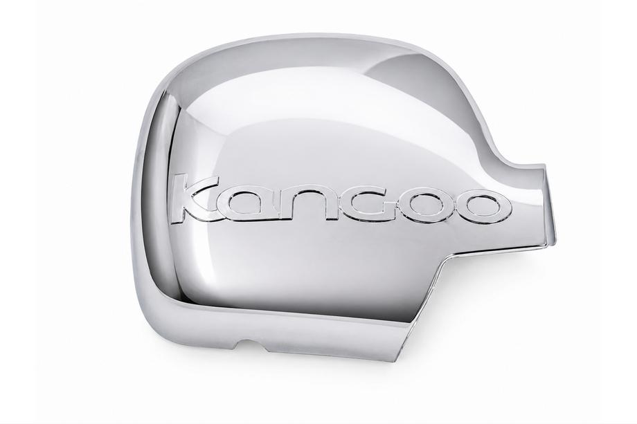 Renault Kangoo 2008–2020 гг. Накладка на зеркало 2008-2013 с логотипом правая (1 шт.) Carmos - Хромированный пластик Фото 1