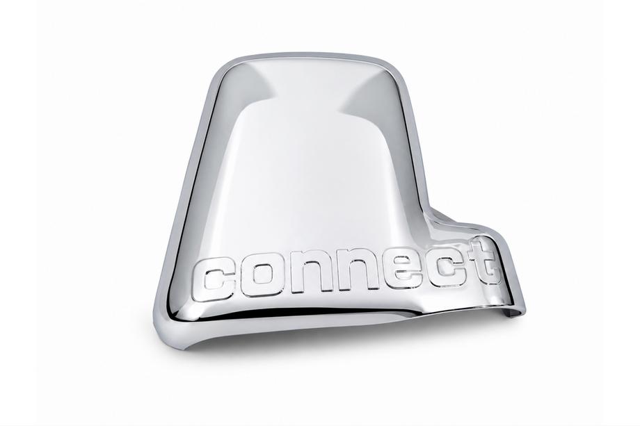 Ford Connect 2002–2006 гг. Накладка на зеркало хром с логотипом правая (1 шт., пластик) Image