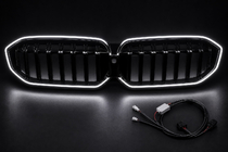 BMW 3 серия G20/G21 2018- гг. Ноздри 1-Bar LED (2022+, черный глянец) фото 6