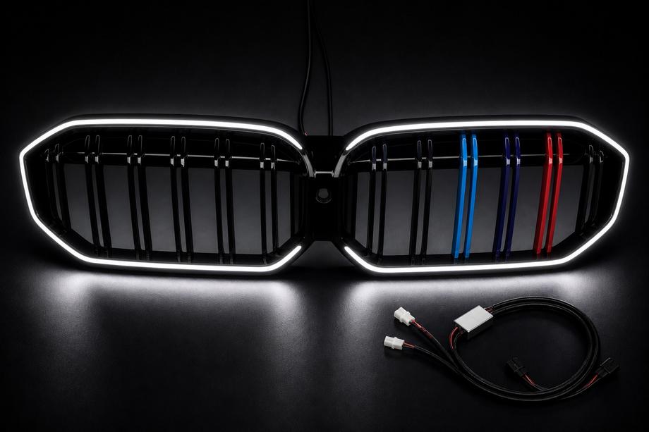 BMW 3 серия G20/G21 2018- гг. Ноздри M-Color LED (2022+, чёрный глянец) Фото 4