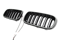 BMW X6 F16 2014-2019 гг. Ноздри M-Look LED (чёрный глянец) фото 3