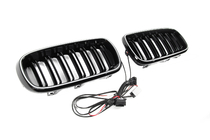 BMW X6 F16 2014-2019 гг. Ноздри M-Look LED (чёрный глянец) фото 9