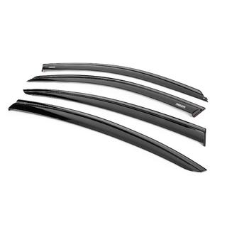 Ветровики с чёрным молдингом Niken Luxury (4 шт) BMW 5 серия G30/G31 2017–2023 гг. фото 2