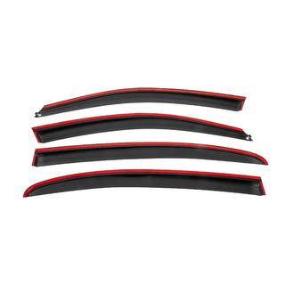 Ветровики окон с черным молдингом Niken Luxury (SD, 4 шт.) Fiat Tipo 2016- гг. фото 4