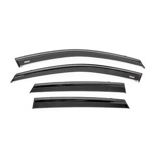 Ветровики с чёрным молдингом Niken Luxury (4 шт) Hyundai Tucson NX4 2021- гг. фото 1