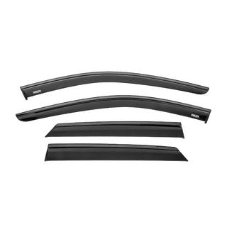 Ветровики с чёрным молдингом Niken Luxury (4 шт) Mercedes ML W164 2005-2011 гг. фото 1