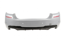 BMW 5 серия F10/F11 2010–2016 гг. Диффузор заднего бампера под двойной выхлоп с двух сторон (4 насадки) V1 (для M-Performance) фото 1