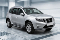 Nissan Terrano 2014- гг. Боковые Подножки Vision New Black (2 шт., Алюминий) фото 1