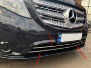 Mercedes Vito/V-class W447 2014- гг. Накладки на решетку бампера (2 шт, нержавейка) фото 2