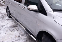 Mercedes Vito/V-class W447 2014- гг. Накладки на зеркала Часть зеркала (2 шт) Carmos - Турецкая Нержавеющая Сталь фото 4