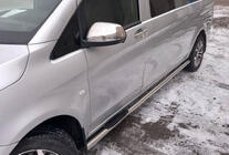 Mercedes Vito/V-class W447 2014- гг. Накладки на зеркала Часть зеркала (2 шт) Carmos - Турецкая Нержавеющая Сталь фото 5