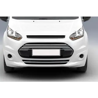 Накладки на передний бампер и решетку радиатора (4 шт, нержавейка) Ford Connect 2014-2021 гг. фото 1