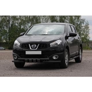 Передний ус ST009-15 Black (нерж.) Nissan Qashqai 2010-2014 гг. фото 1