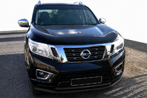 Nissan Navara/NP300 2016- гг. Передняя дуга защиты ST014 Black (нерж.) фото 1