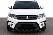 Suzuki Vitara 2015- гг. Передняя защита ST015 Black (нерж. сталь) фото 1