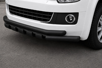 Volkswagen T5 Multivan 2003–2010 гг. Передняя защита ST015 Black (нерж. сталь) фото 1