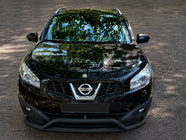 Nissan Qashqai 2010-2014 гг. Передняя защита Black (нерж. сталь) фото 1