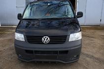 Volkswagen T5 Transporter 2003-2010 гг. Передняя защита волна-гриль ST007-1 Black (нерж. сталь) фото 2