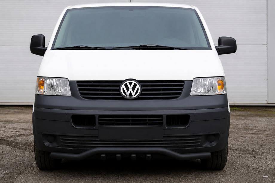 Volkswagen T5 Transporter 2003-2010 гг. Передняя защита волна-гриль ST007-1 Black (нерж. сталь) Image