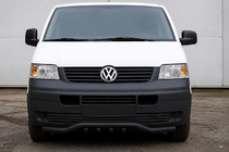 Volkswagen T5 Multivan 2003–2010 гг. Передняя защита волна-гриль ST007-1 Black (нерж. сталь) фото 1