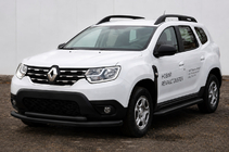Dacia Duster 2018-2024 гг. Передняя защита (кенгурятник) F3-10 Black (нерж. сталь) фото 1