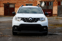 Dacia Duster 2018-2024 гг. Передняя защита (кенгурятник) F3-10 Black (нерж. сталь) фото 2