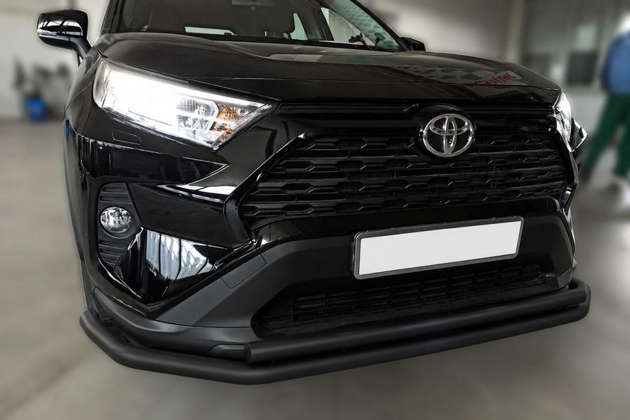 Toyota Rav 4 2019–2025 гг. Передняя защита F3-10 Black (нерж.) Image