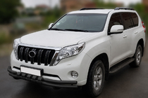 Toyota Land Cruiser Prado 150 2009-2023 гг. Передняя защита (кенгурятник) F3-31 Black (нерж.) фото 1