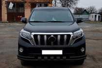 Toyota Land Cruiser Prado 150 2009-2023 гг. Передняя защита (кенгурятник) F3-31 Black (нерж.) фото 2