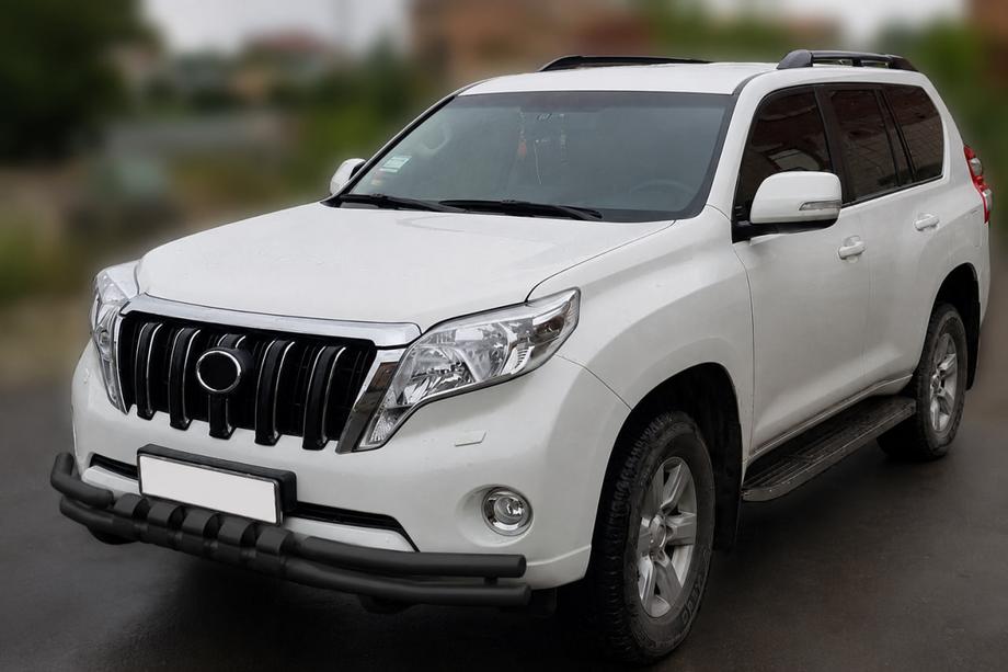 Toyota Land Cruiser Prado 150 2009-2023 гг. Передняя защита (кенгурятник) F3-31 Black (нерж.) Image
