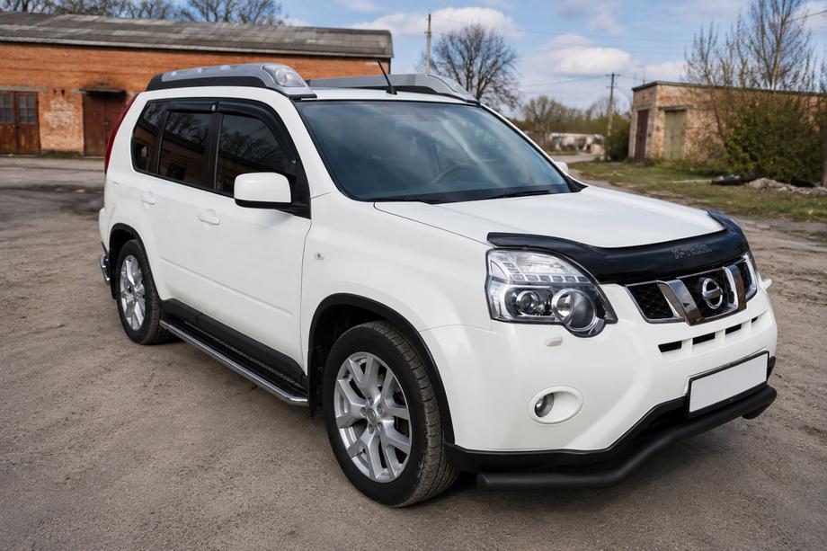Nissan X-trail T31 2007-2014 гг. Передняя защита ST007 Black (нерж.) Image
