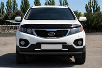 Kia Sorento II XM 2009-2014 гг. Передний защитный дуга ST008 Black (2010-2013, нерж.) фото 1