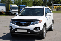 Kia Sorento II XM 2009-2014 гг. Передний защитный дуга ST008 Black (2010-2013, нерж.) фото 2