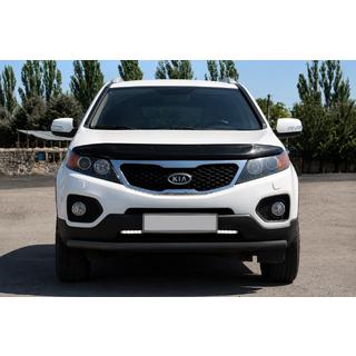 Передний защитный дуга ST008 Black (2010-2013, нерж.) Kia Sorento II XM 2009-2014 гг. фото 1