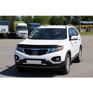 Передний защитный дуга ST008 Black (2010-2013, нерж.) Kia Sorento II XM 2009-2014 гг. фото 2