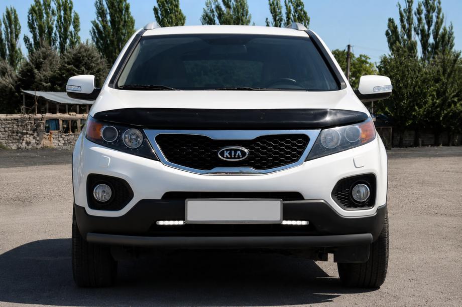 Kia Sorento II XM 2009-2014 гг. Передний защитный дуга ST008 Black (2010-2013, нерж.) Image