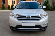 Toyota Highlander 2008-2013 гг. Передняя защита ST008 Black (2010-2013, нерж) фото 2