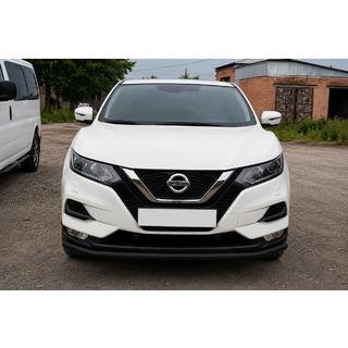 Передняя защита ST008 Black (2017-2021, нерж. сталь) Nissan Qashqai 2014-2021 гг. фото 1