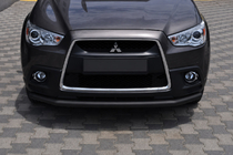 Mitsubishi ASX 2010-2023 гг. Передняя защита ST008 Black (нерж.) фото 1