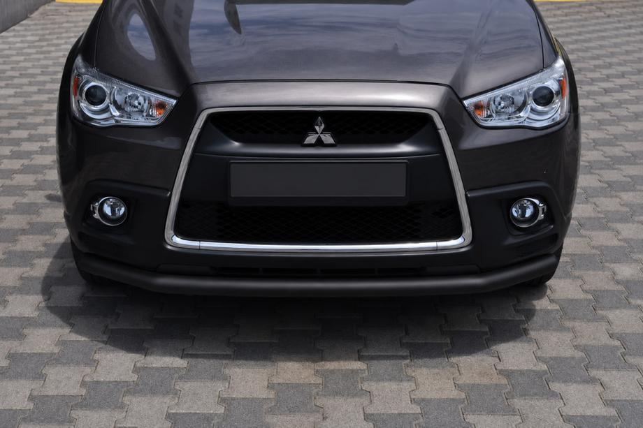 Mitsubishi ASX 2010-2023 гг. Передняя защита ST008 Black (нерж.) Image